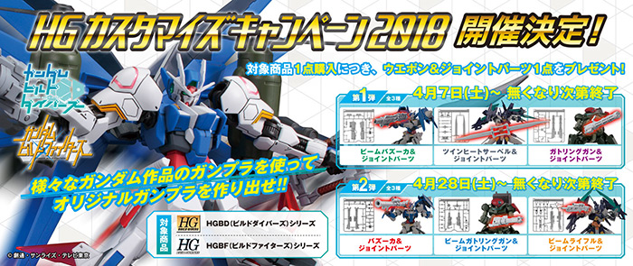 対象ガンプラ購入でウエポン ジョイントパーツをプレゼント Hgカスタマイズキャンペーン18 開催決定 Gundam Info 対象ガンプラ購入でウエポン ジョイントパーツをプレゼント Hgカスタマイズキャンペーン18 開催決定 Gundam Info