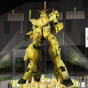 実物大ユニコーンガンダム立像が金色に輝く 冬季限定 18 19ver ライトアップ 11 23スタート Gundam Info