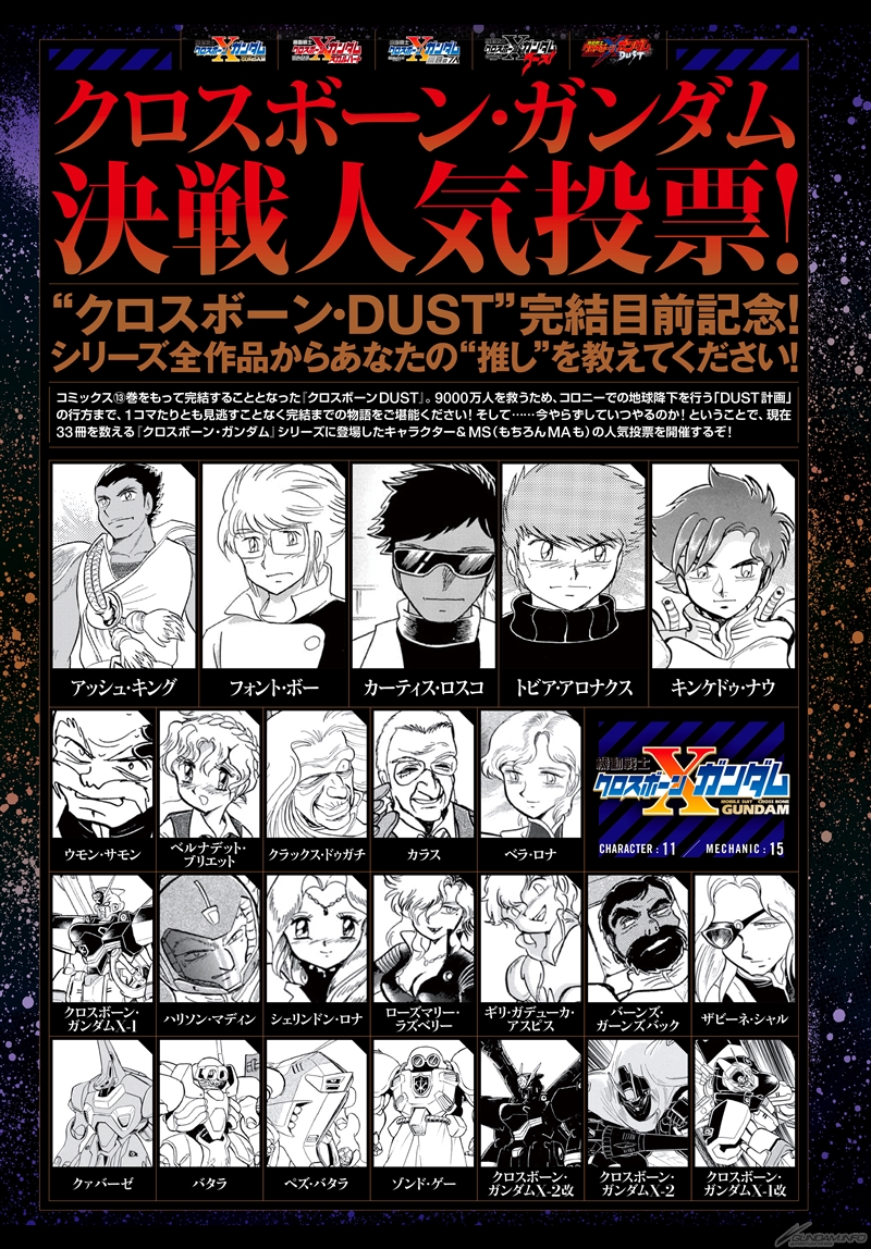 クロスボーン ガンダム シリーズ完結目前記念 クロスボーン人気投票 スタート Gundam Info クロスボーン ガンダム シリーズ完結目前記念 クロスボーン人気投票 スタート Gundam Info