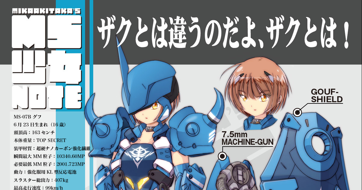 ザクとは違う”多様で特殊な兵装を操る！「MIKA AKITAKA'S MS少女