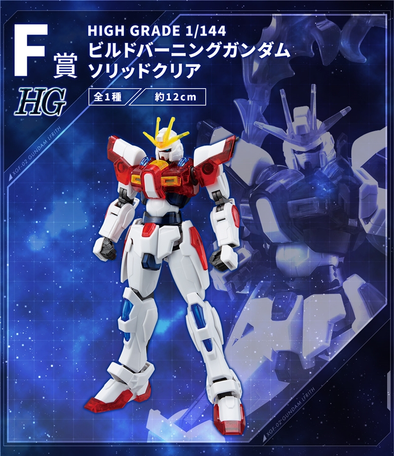 ガンプラ一番くじ F賞 HG 1/144 ビルドバーニングガンダムソリッドクリア