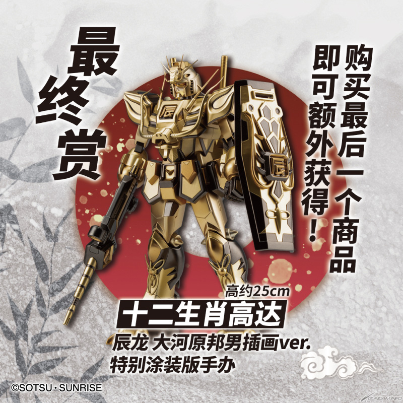 A賞は「辰ガンダムフィギュア 大河原邦男イラストVer.」！中国